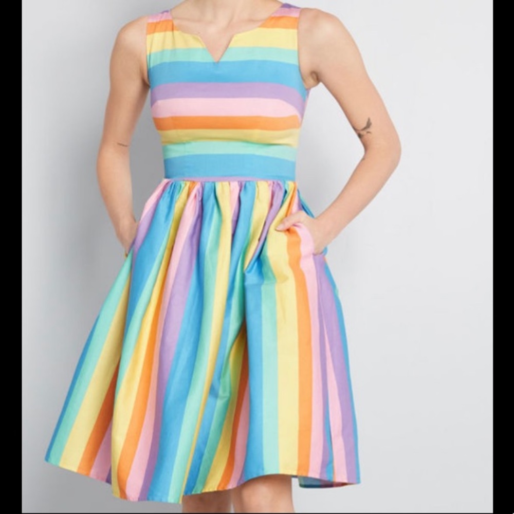 Rainbow party dress, small